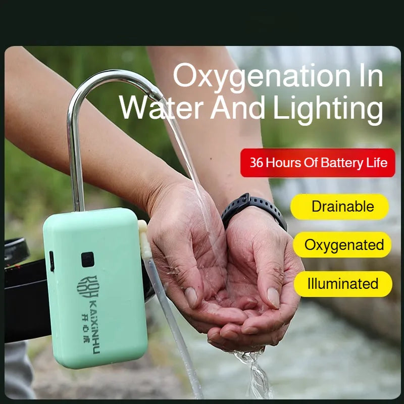 Pompe à oxygène extérieure intelligente électrique pour la pêche, extracteur d'eau portable rechargeable, pompe à oxygène pour aquarium domestique