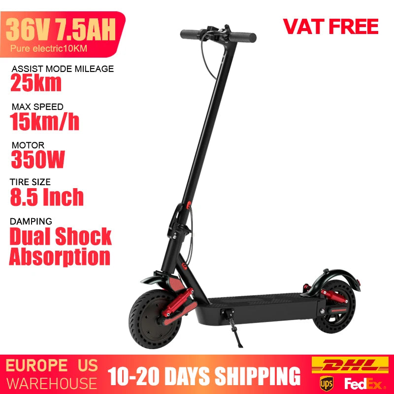 HUANCI D06 500W electric scooters adult e-scooter 36V25AH foldable escooters 32 KM/H 8.5 inch electric scooter