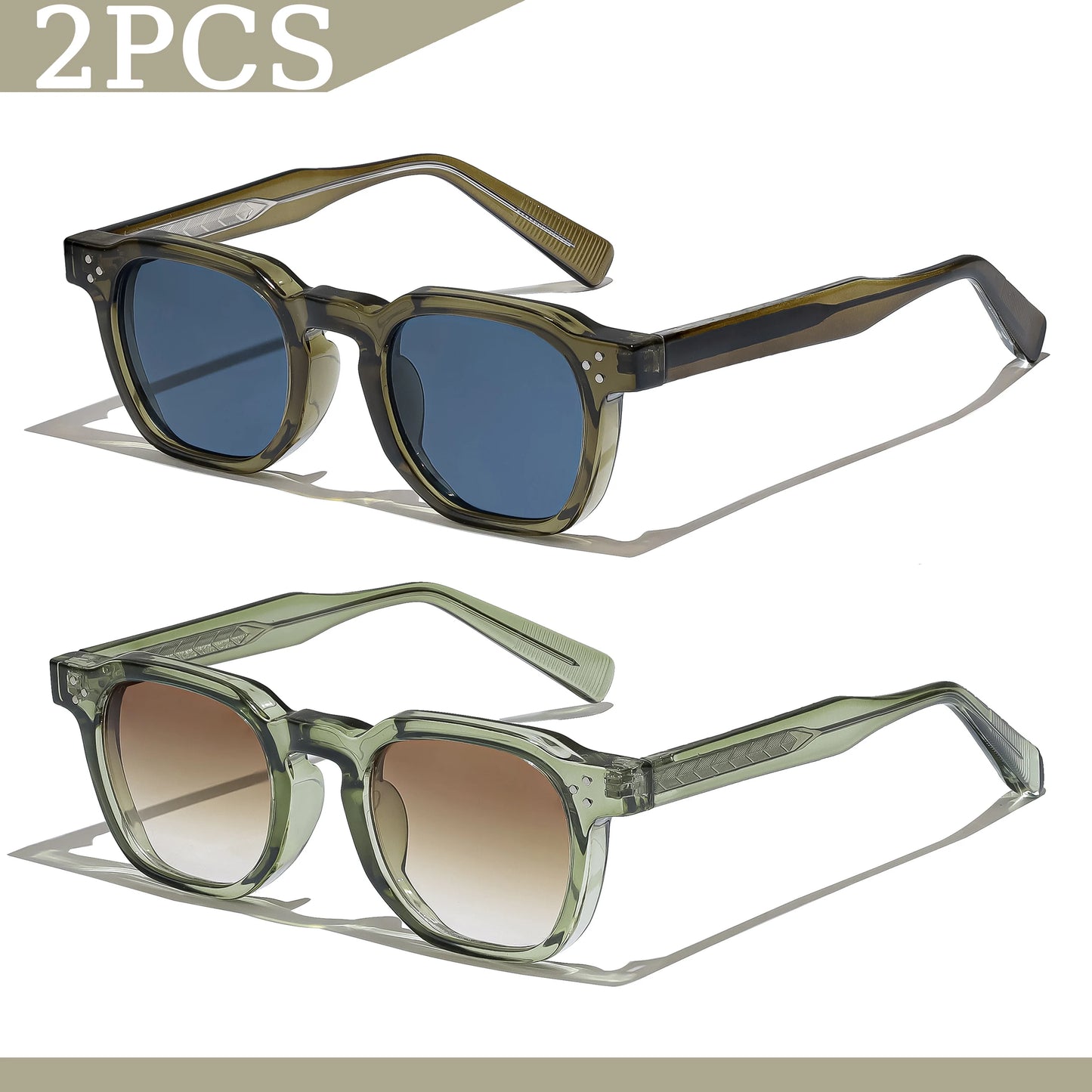 1/2/3 pièces en gros nouveau carré rétro lunettes De Soleil hommes mode Punk lunettes De Soleil femmes lunettes De Voyage Lunette De Soleil Femme UV400