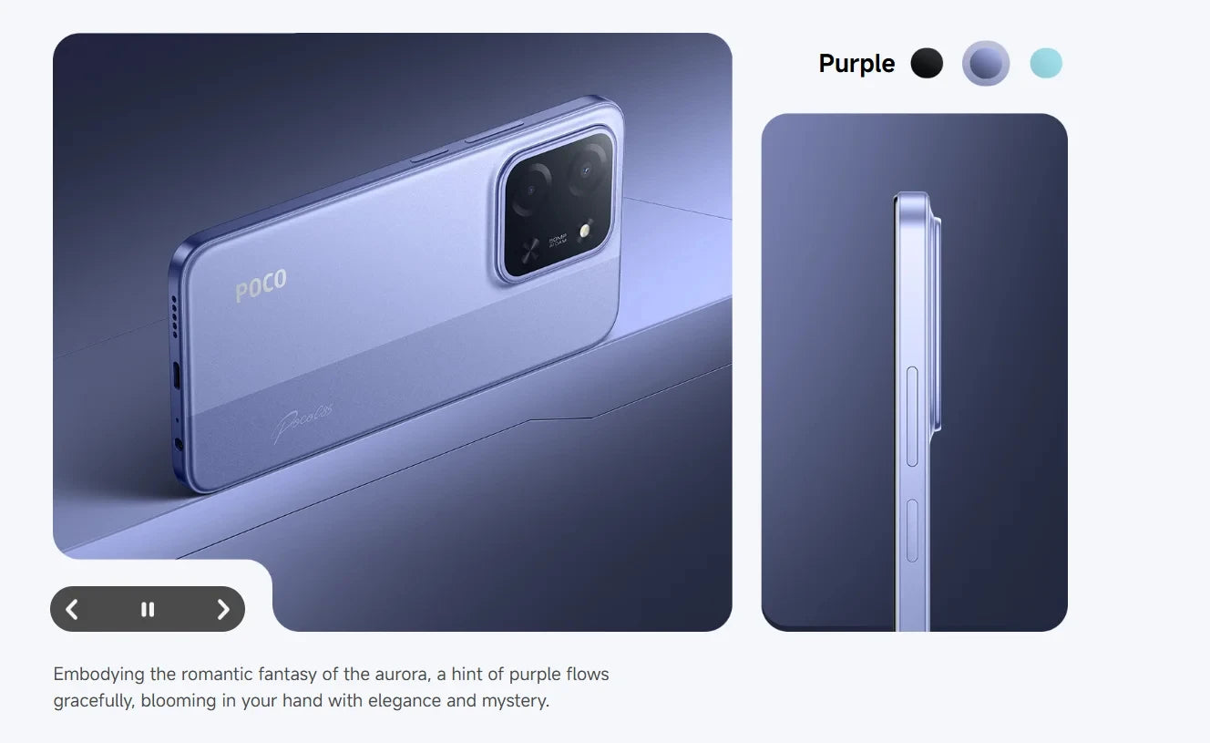 POCO C85 6GB/128GB 8GB/256GB NFC Version mondiale Smartphone 50MP caméra 6000mAh batterie