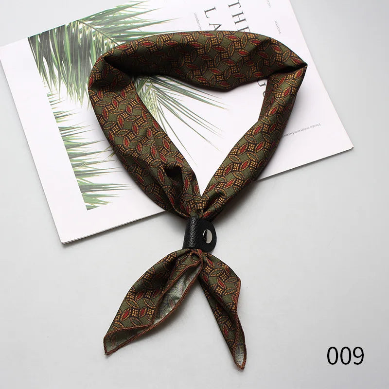 60*60 cm Men Women Boys Girls Ladies Small Square Designer Scarf Men's Luxury Accessories Ascot Tie Neckties Cravat