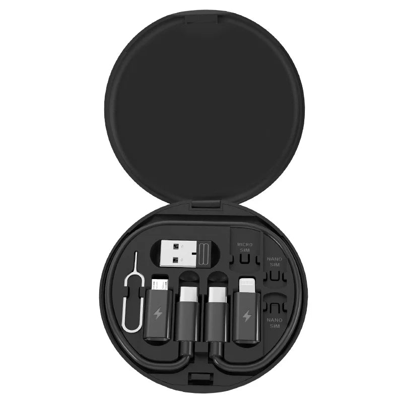 60W USB Type C to C Multi-Charging Adapter Cable Kit, USB A and Type C to Micro, Type C, Lightning Conversion Set