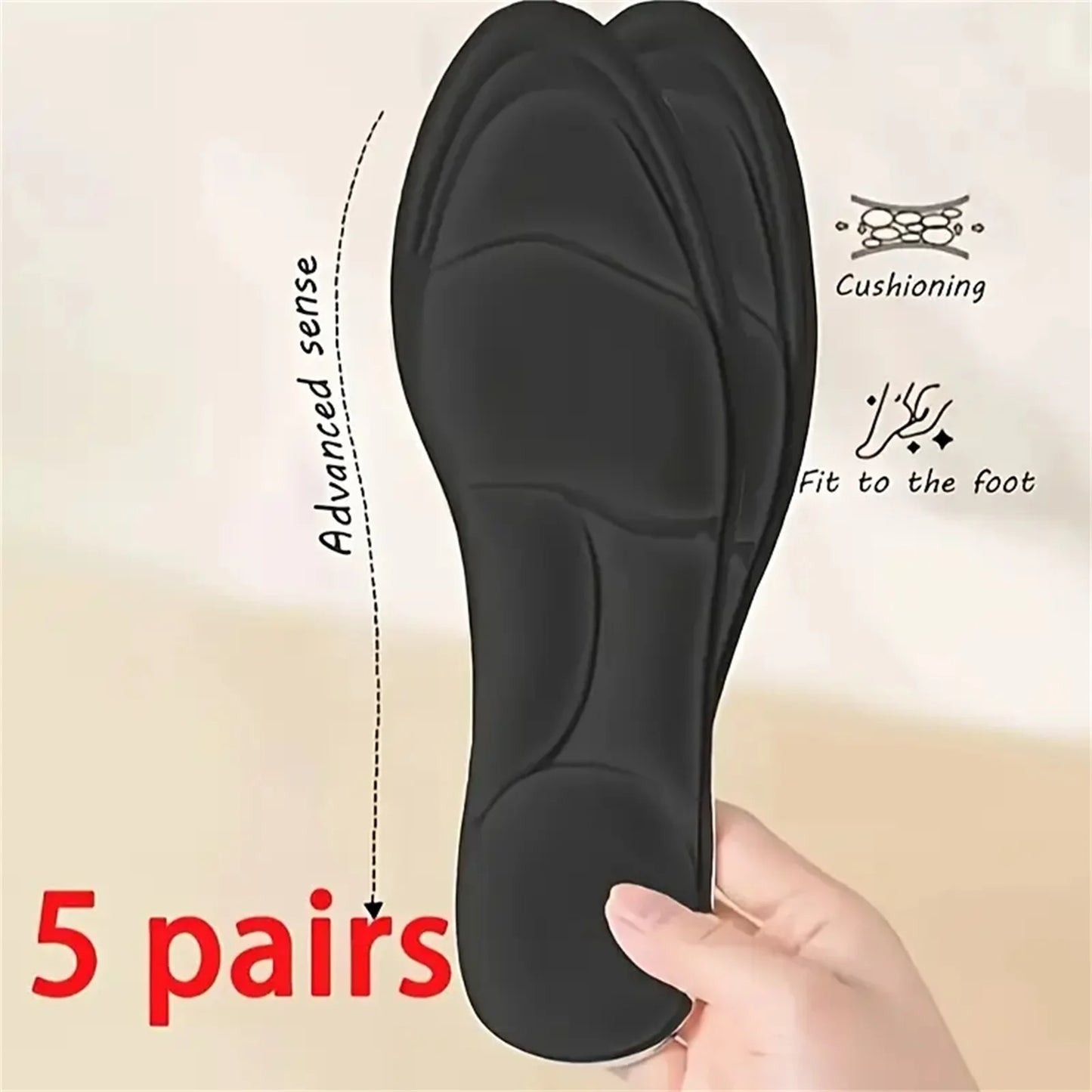 Semelles Intérieures Massage 5D Mémoire — Coussin Respirant Voute Plantaire