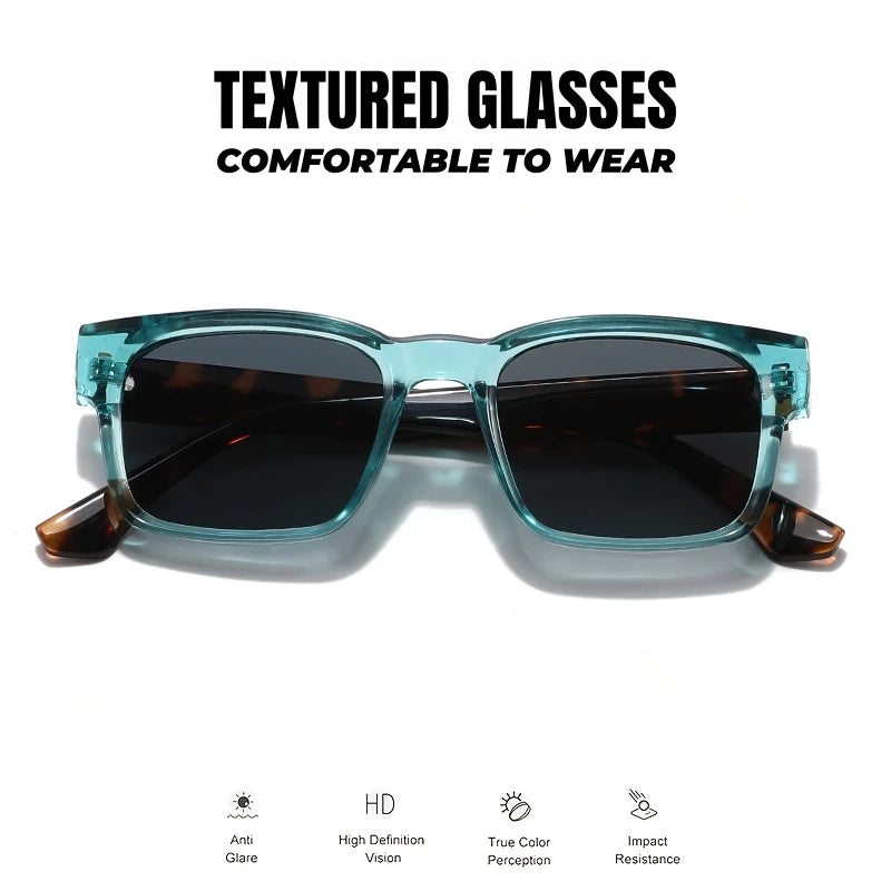 Retro Punk Sunglasses - Protective Square Frame, UV400 Unisex for Outdoor Adventures and Casual Style