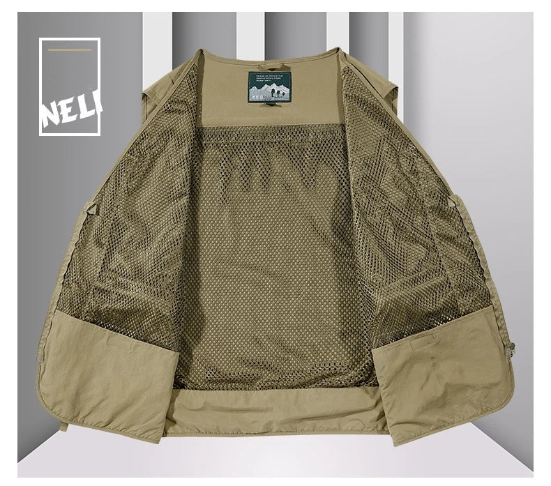FGKKS – gilet multi-poches pour hommes, nouveau gilet de pêche respirant pour l'extérieur, design de qualité, veste de loisirs de haute technologie pour hommes