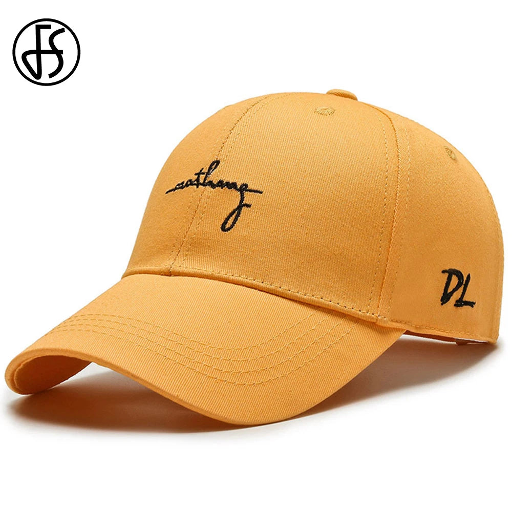 Gorras de béisbol blancas y amarillas FS para hombre, marca de lujo, sombrero de diseñador para mujer, streetwear coreano elegante, gorra de hip-hop, gorra para hombre 2026