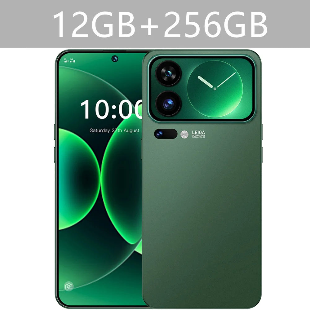 Smartphone M17 Pro Max 7.3HD 2026 NOUVEAU CHAUD Pas Cher 5G Double SIM 7800mAh Android 15 Version Globale Téléphones Mobiles