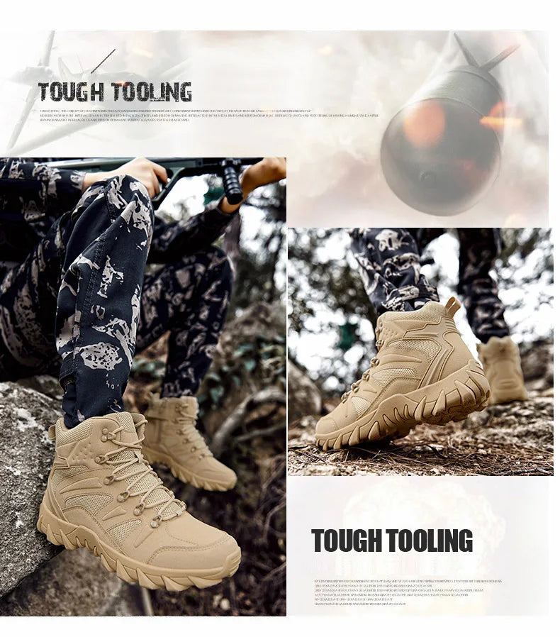 Tactiques améliorées bottes d'entraînement de Combat mâle en plein air Camping Anti-usure réponse rapide chaussures de randonnée pêche chasse baskets hommes