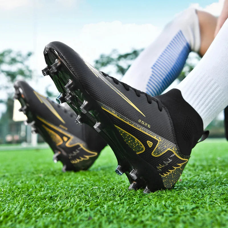 Chaussures de Football FG Homme Polyester Basses Sans Lacets Ultra-légères — Professionnel & Futsal EU 35–48