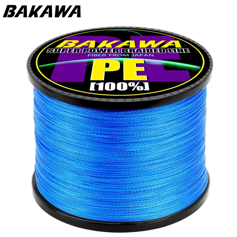 BAKAWA-Lignes de pêche tressées, Multimessieurs, Fil de carpe, Degré de conversion, PE, 4 brins, Japon, 100m, 300m, 500m, 1000m