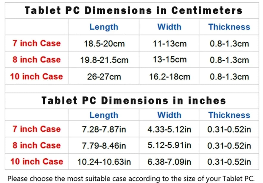 Étui universel pour tablette 7-10,5 pouces — housse support en cuir PET