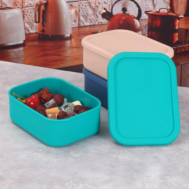 Conteneur à déjeuner en silicone boîte bento — anti-fuite, sans BPA, lavable au lave-vaisselle
