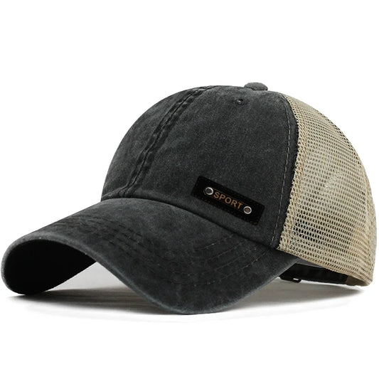 Brand Washed Cotton Mesh Cap for Men Women Gorras Snapback Baseball Caps Dad Hat Outdoor Cap