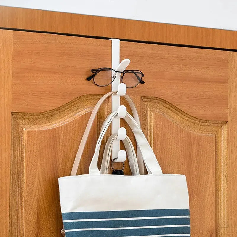 1pc chambre porte cintre vêtements suspendus support sur la porte en plastique stockage à domicile Organization crochets, porte-monnaie pour sacs Rails