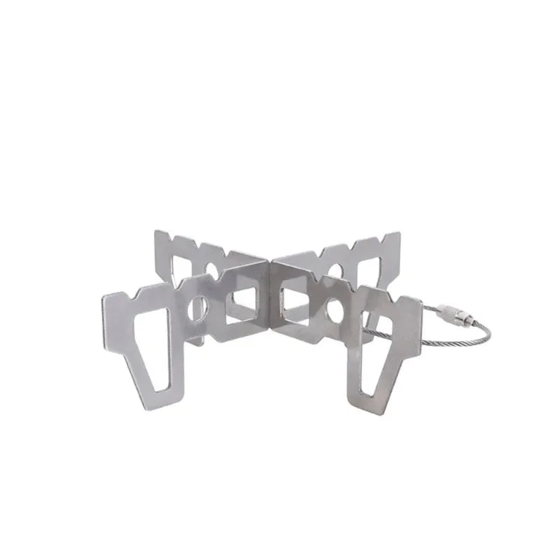 Une paire de réchaud à alcool de Camping, Support croisé, Support de chaudière en titane, outils portables, thermostabilité, carte de voyage en plein air, Support de four