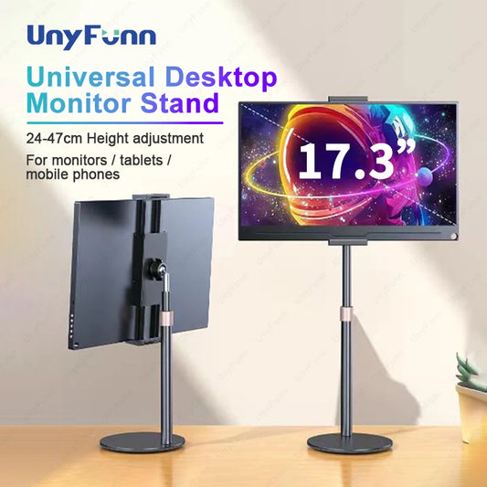Support de moniteur portable bureau — hauteur réglable, tablette, téléphone, 4,7 à 17,3 pouces