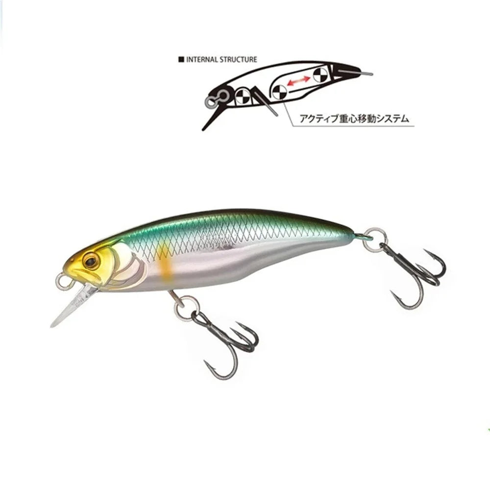 Japon modèle chaud coulant méné leurres de pêche 52mm 4.5g Jerkbait bar brochet Carkbait Wobblers nageur appât dur professionnel