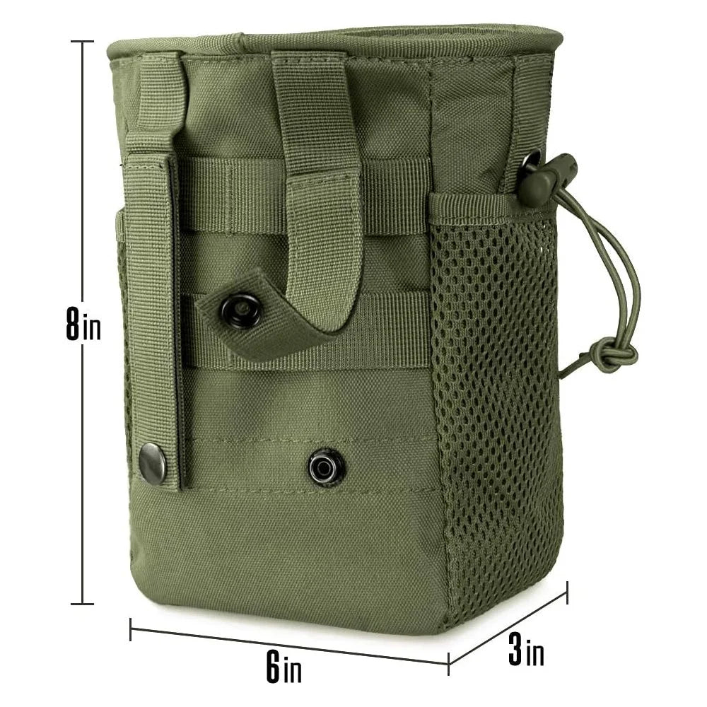 Pochette de décharge Molle, pochette de récupération de magazines de chasse, sac de munitions à cordon de serrage, sac banane de taille, sac étui réglable