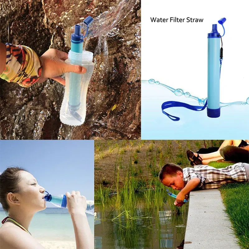 Mini filtre à eau en plein air, paille de Purification de Camping, purificateur d'eau Portable de randonnée pour la survie ou les fournitures d'urgence
