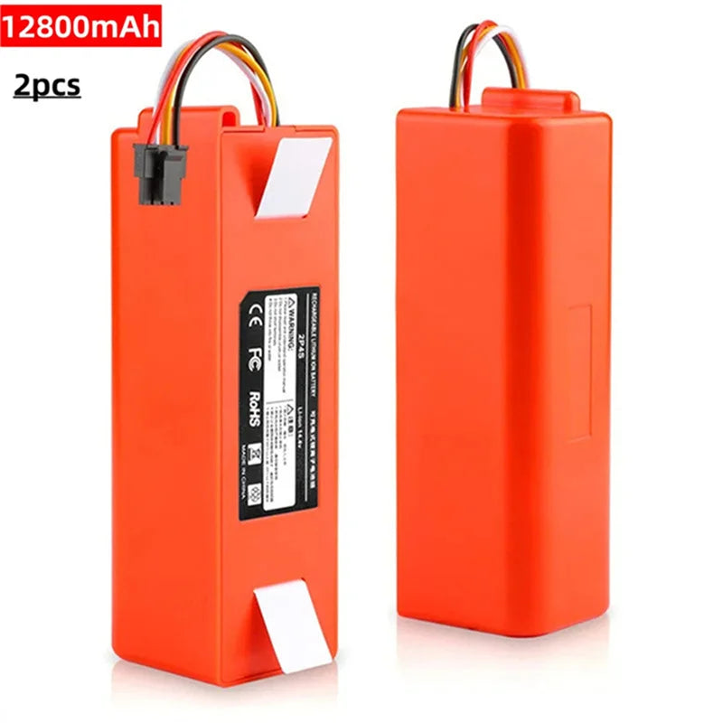 Batería de repuesto para aspiradora Robot Xiaomi Roborock S55 S60 S65 S50 S51 S5 MAX, piezas S6, 14.4V, 12800mAh