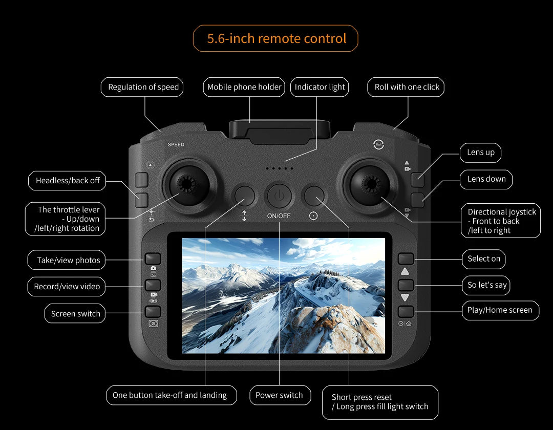 Drone Mini Lenovo A21Pro 8K GPS Profesional, Fotografía Aérea HD, Avión Teledirigido, Cámara HD 5G, Dron de Juguete UAV