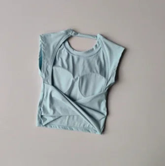 Top de tirantes deportivo sexy para mujer, con almohadillas para el pecho, esmalte cubierto, secado rápido, yoga adelgazante, top ajustado, ropa