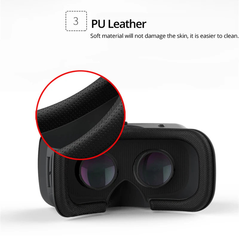 VR Shinecon 6.0 Virtual Reality Headset 3D Glasses Headset for iPhone Android Smartphone Viar Lens