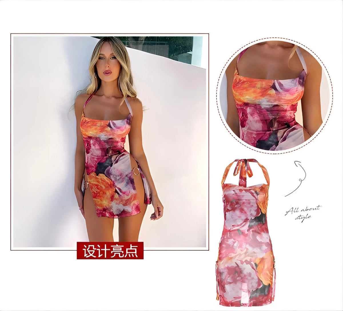Haut Court Cache-Cœur Femme — Rayé Turquoise, Bretelles, Taille Haute, Plage & Piscine