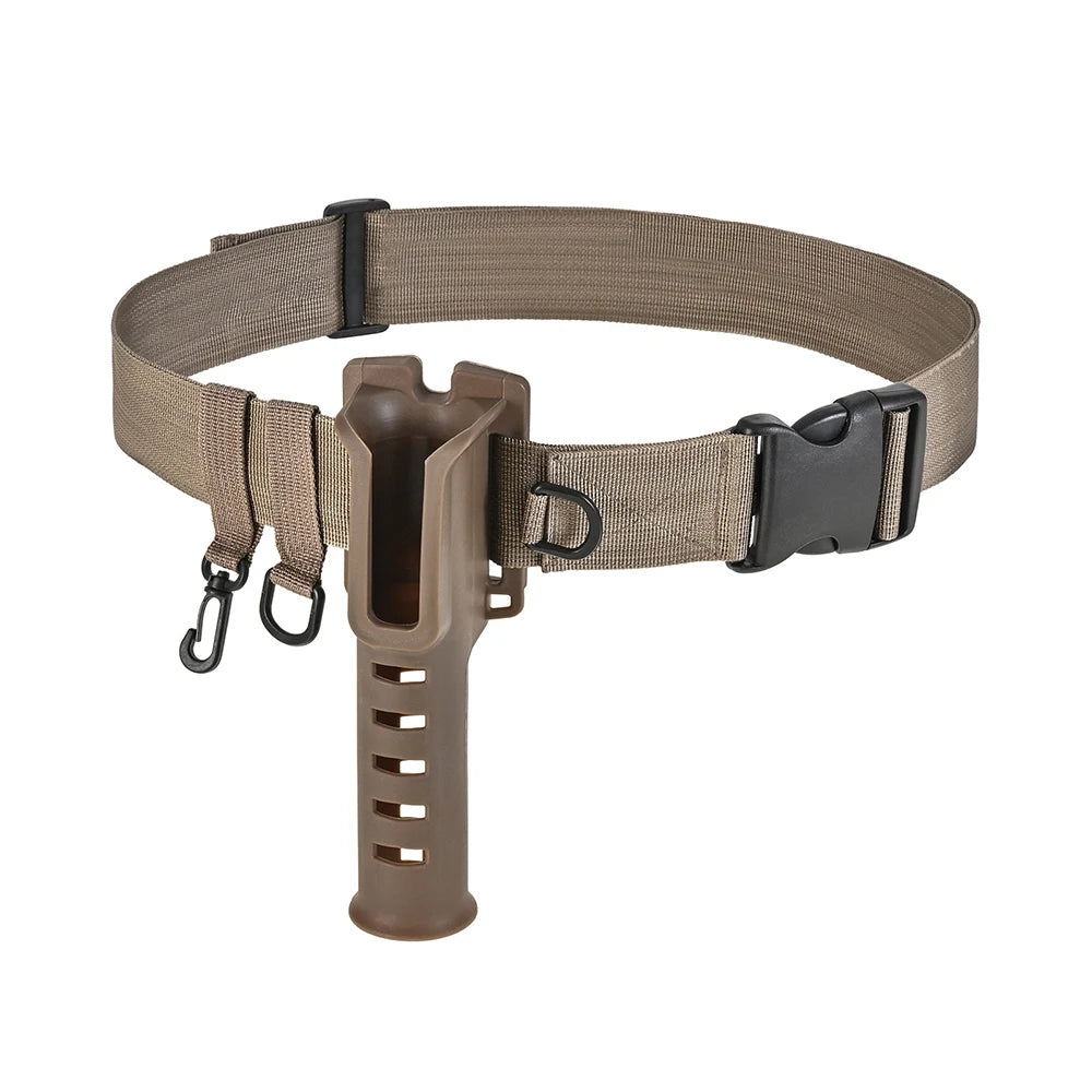 Ceinture de pêche réglable pour homme avec porte-canne, en nylon, pour la pêche en wading, support de canne portable, accessoires de pêche
