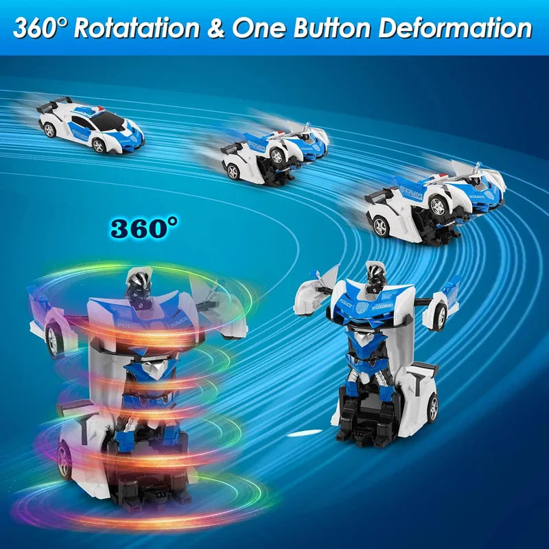 2-in-1 RC Electric Car, Transforming Robots, Sport Vehicle Model, Boys' Toys, Cool Remote Control Deforming Cars, Kids' Toy, Gifts