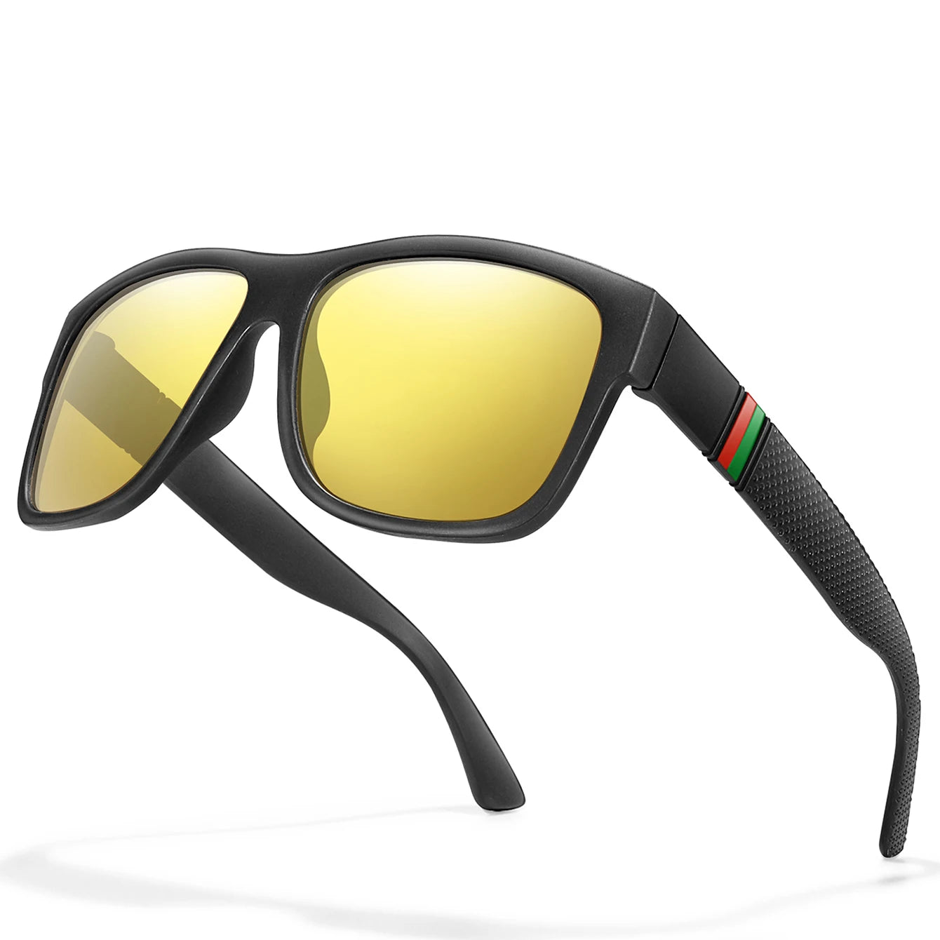 Lunettes de soleil polarisées carrées pour hommes, marque classique, pour la pêche, la conduite en plein air, le cyclisme, la course, Vintage, grand cadre, UV400