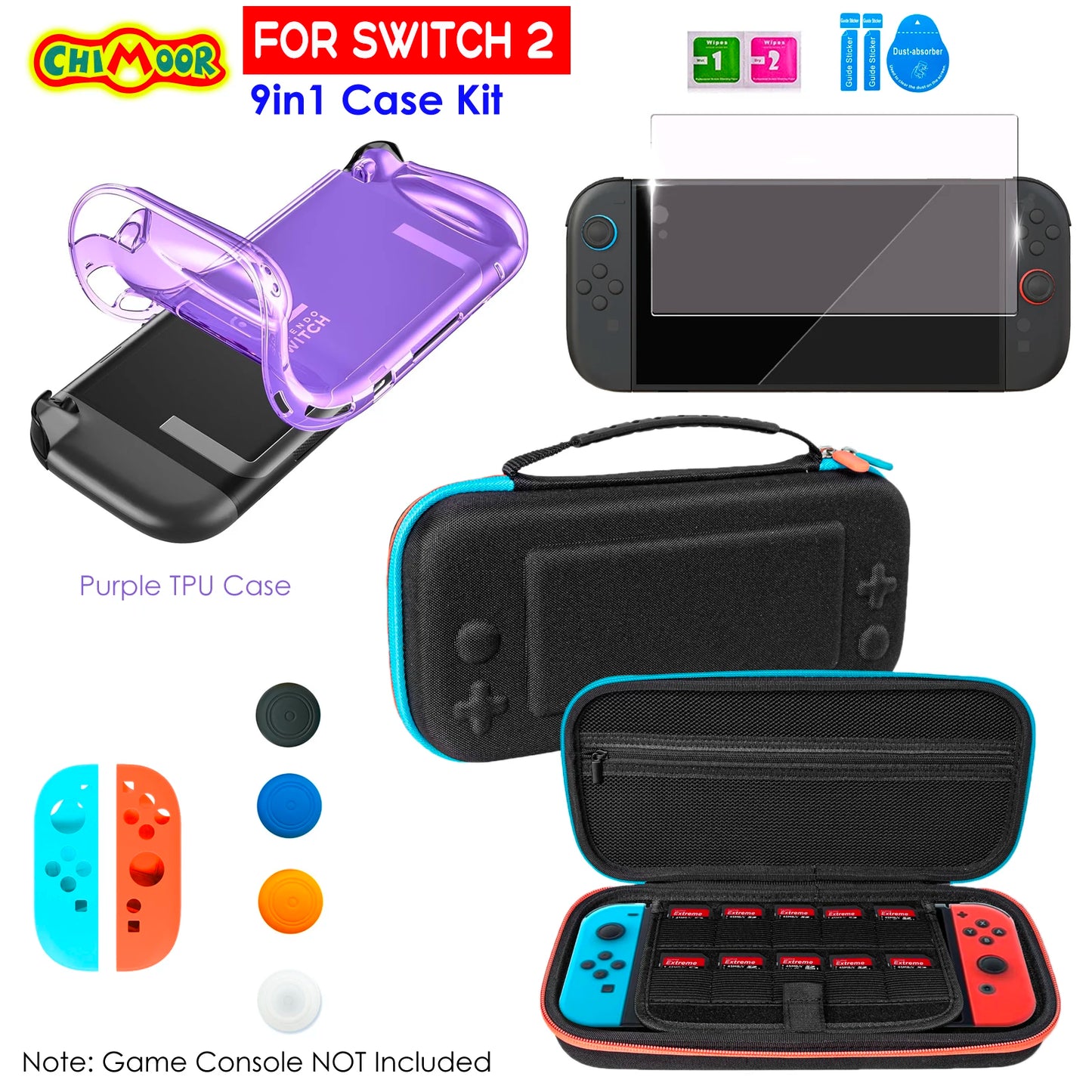 Protective Case for Switch 2 (2025), NS 2, TPU Protective Cover, Anti-Scratch, Shock Absorption, Ergonomic Grip Design for NS2