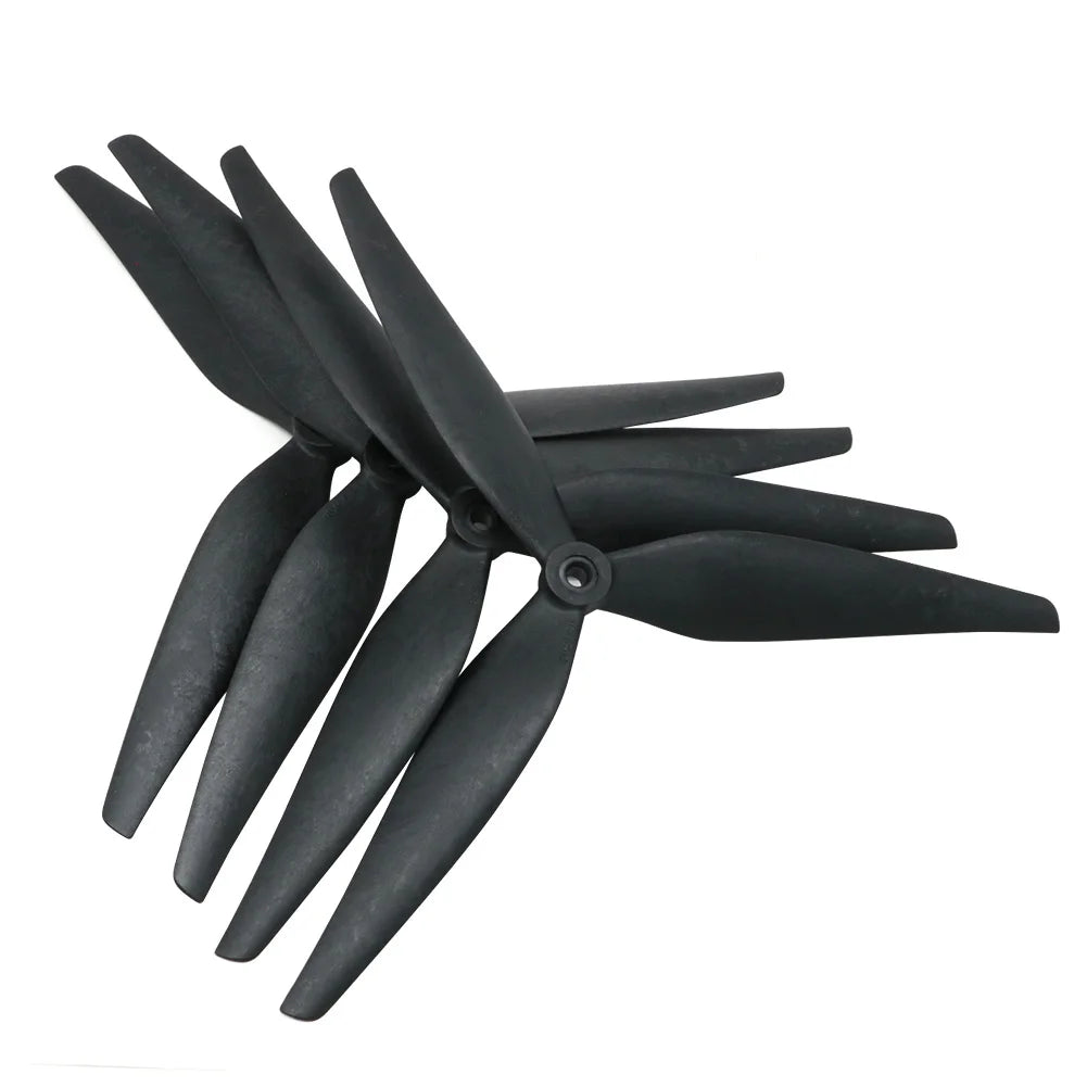 2 pares HQProp 10X5X3 9X5X3 10X4.5X3 1050 1045 9050 Hélice de nailon reforzado con carbono negro de 10 pulgadas 9 pulgadas y 3 palas para Dron RC FPV
