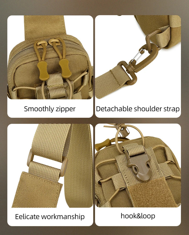 Sac de poitrine pour bouteille d'eau de Sport en plein air, couverture tactique suspendue à la taille, sacs de taille multifonctionnels, pochette de plate-forme de cyclisme d'escalade en plein air