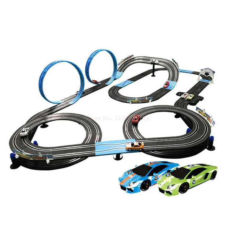 Sonic Storm – juego de juguete de tren eléctrico, mando a distancia doble, pista de carreras de coches, circuito de Autorama, juguete para niños y niños pequeños