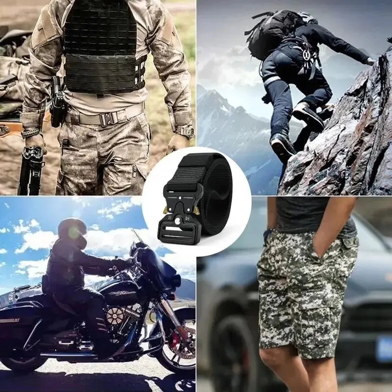 Cinturón multifuncional para hombre, lona de alta calidad para nailon, cinturón de lujo para hombre, jeans deportivos para mujer