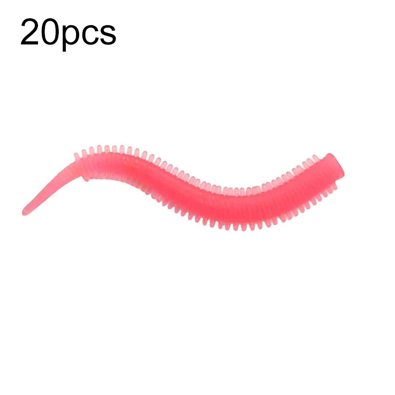 Ver de Sable TPE Pêche — Lot de 20 Pièces Appat Souple