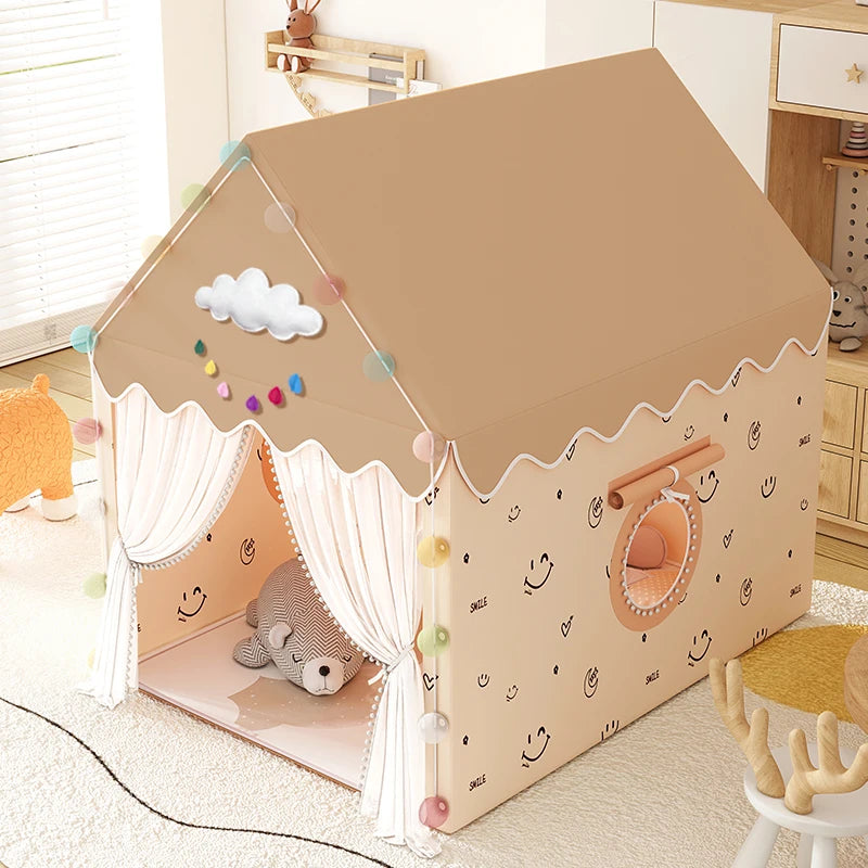 Foldable Kids Play Tent, Indoor/Outdoor Princess Castle, Playhouse for Kids Bedroom, Girls Gift, Toys, Children's Play Tents