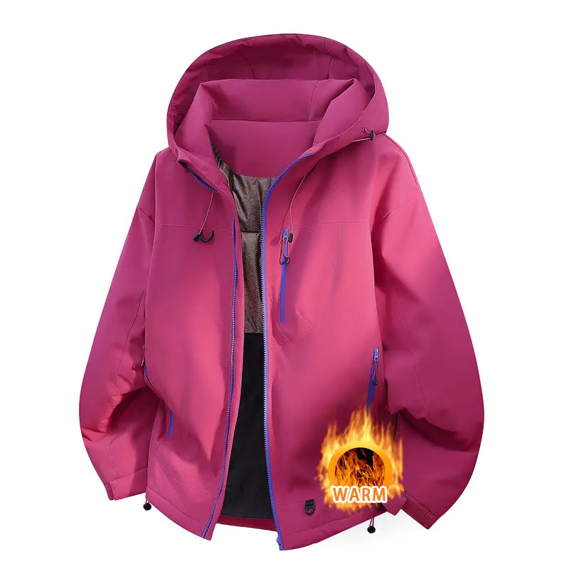 Thickened Winter Jacket Warm Waterproof Windproof Warm Sport Jacket Casual Men Women Sport Hiking Running Hooded Casual Warm Coat