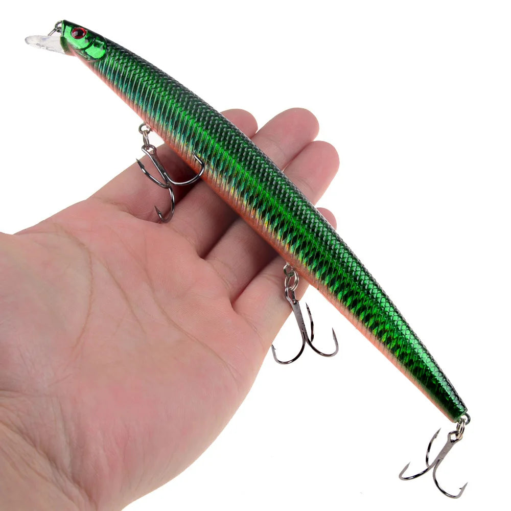 16 couleurs 18 cm 24g leurre de pêche méné Laser manivelle appât artificiel dur en plastique grand faux poisson leurres appât de pêche en mer