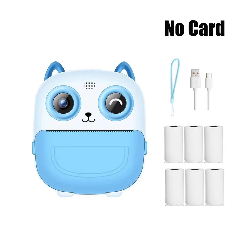 Nueva cámara para niños abeja, cámara instantánea 1080P HD con doble lente para selfies, cámara digital de impresión para niñas, niños, regalos de cumpleaños de Navidad, juguetes