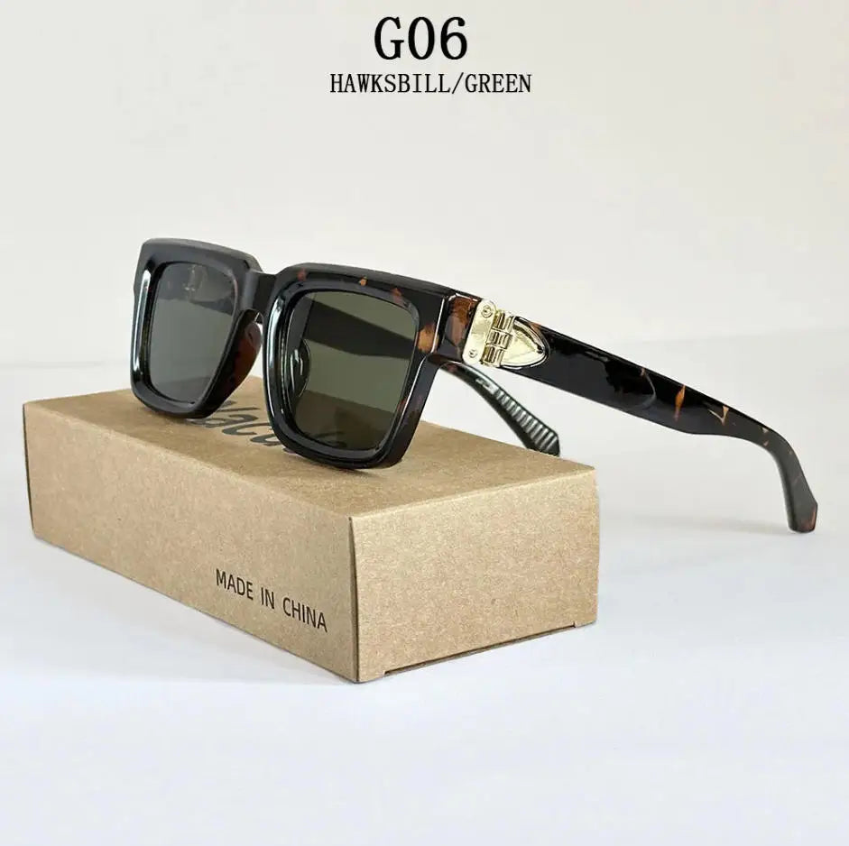 Lunettes de soleil carrées pour hommes et femmes — vintage, mode, 2025 (v2)