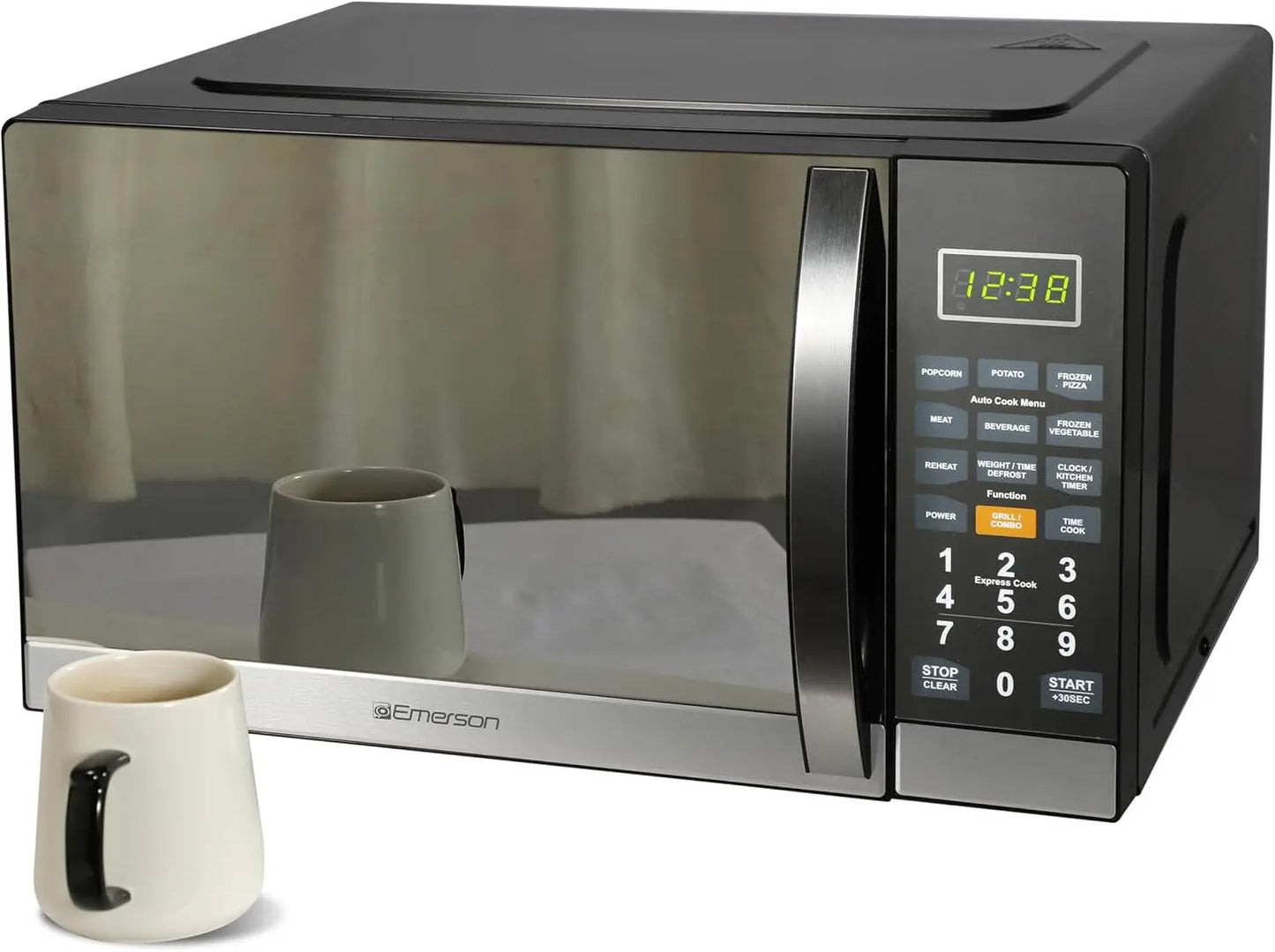 Four à micro-ondes 1,1 pi³ avec fonction grill intégrée — 1100W, acier inoxydable, affichage LED, 11 niveaux de puissance