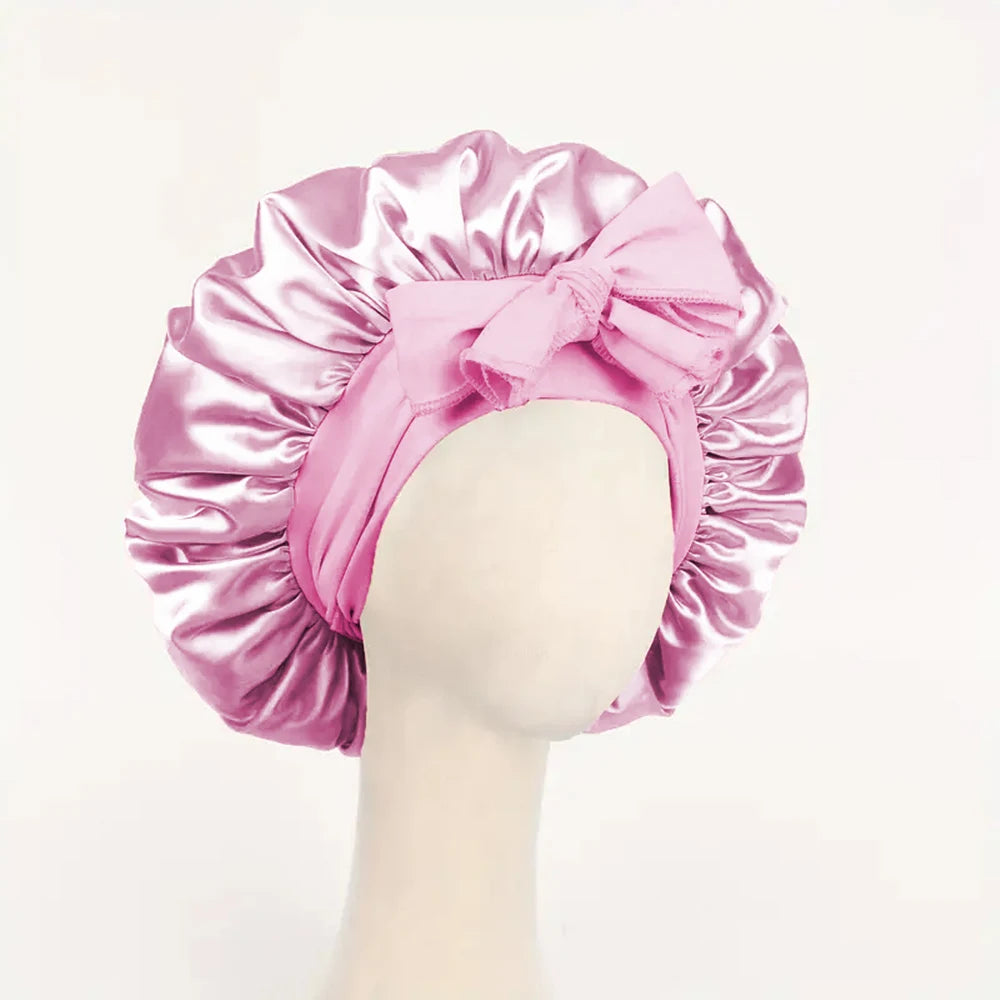 Adjustable Satin Bonnet for Men and Women, Sleeping Cap, Hair, Heavy Band