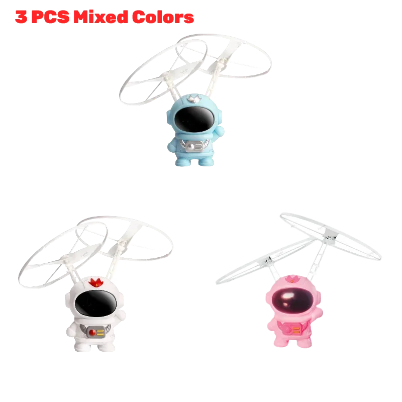 Levitating Luminous Flying Robot, Astronaut Toy Plane, Interactive Hand-Controlled Drone with Lights, Outdoor Toys for Kids, Gift