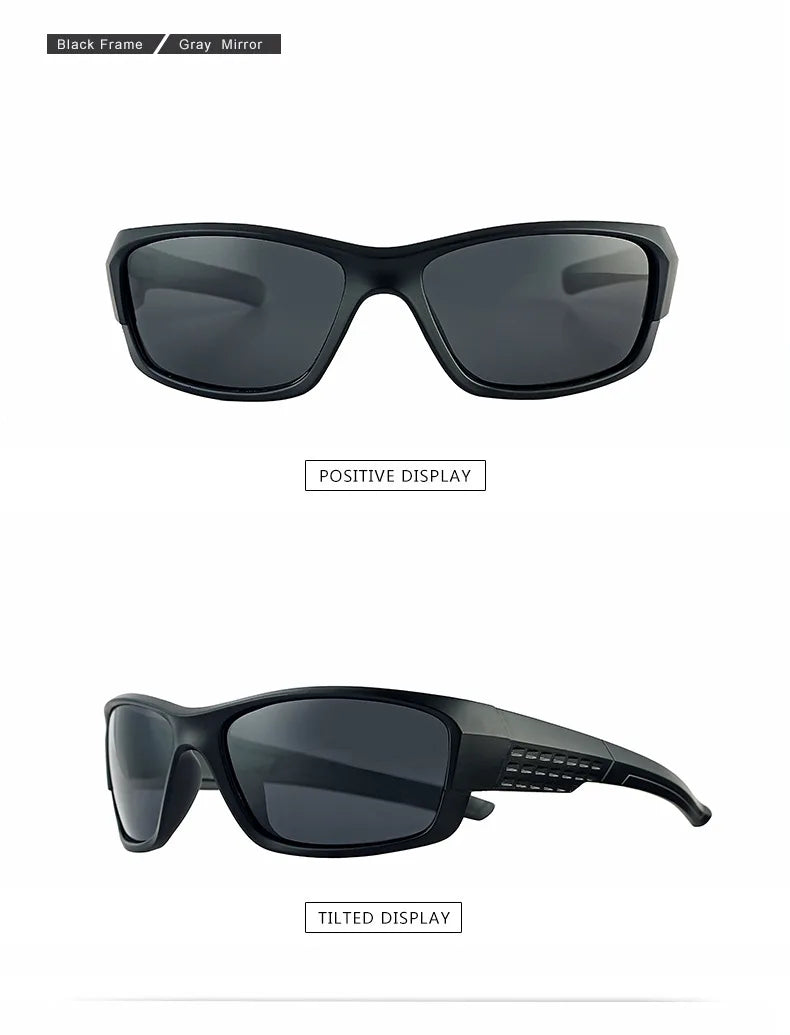 Lunettes de soleil polarisées à monture noire pour hommes et femmes, lunettes de conduite en argile, lunettes de soleil de pêche, UV400, nouveau
