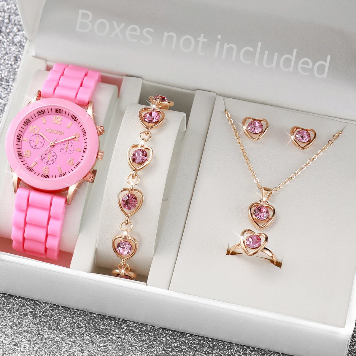 Ensemble Montres Quartz Silicone Femme — 5-6 Pièces Mode Cadeau Fille