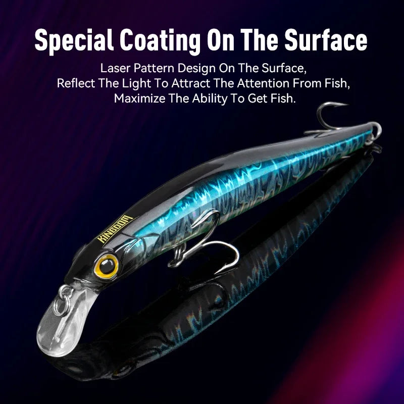 Kingdom Kingart coulant méné leurres de pêche 6g 9g 14g 18.6g Jerkbaits   Wobblers d'action réaliste, appâts durs silencieux, bar de mer