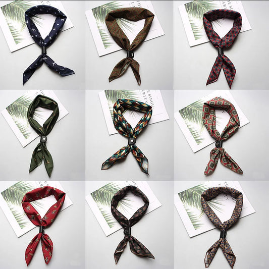 60*60 cm Men Women Boys Girls Ladies Small Square Designer Scarf Men's Luxury Accessories Ascot Tie Neckties Cravat