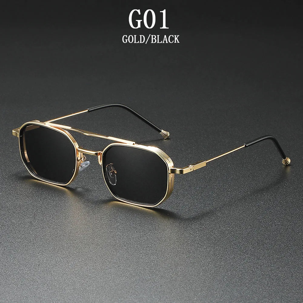 2025 Gafas De Sol cuadradas para mujer a la moda, Vintage Steampunk, Gafas De Sol para hombre, Lujo, Moda, Gafas, Gafas De Sol Hombre, Gafas De Sol Mujer